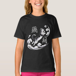 Elegant Ukiyo-e Cat Soccer For Japanese Art Lovers T-Shirt