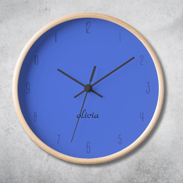 Elegant und Chic Royal Blue und Black Name Uhr (Von Creator hochgeladen)