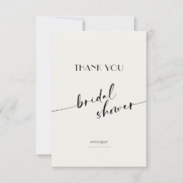 Elegant und einfach - Minimalistische Hochzeitsdus Dankeskarte