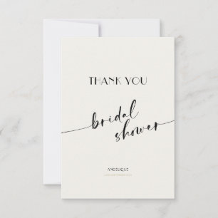 Elegant und einfach - Minimalistische Hochzeitsdus Dankeskarte