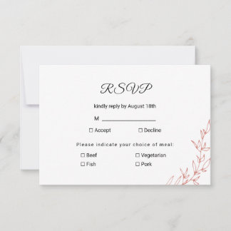 Elegant und einfach RSVP karte