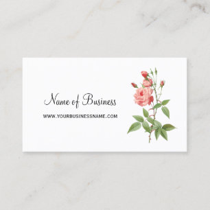 Elegant und feminin Rosa Rose Visitenkarte