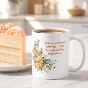 Elegant und Fun Floral 50. Geburtstag Tasse
