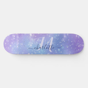 Elegant und Glitzy Lila Skateboard