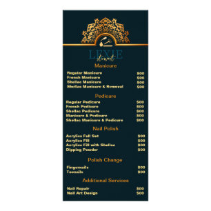 Elegant und Klasse Nail Tech Werbekarte