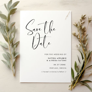 Elegant und modern, schwarz-weiß Save the Date