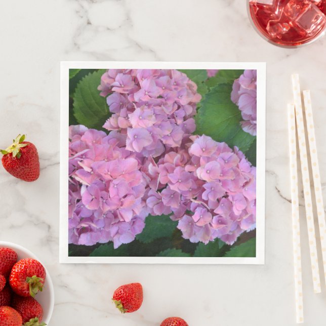 Elegant und Rustikal Hortensia Hydrangea macrophyl Serviette (Beispiel)