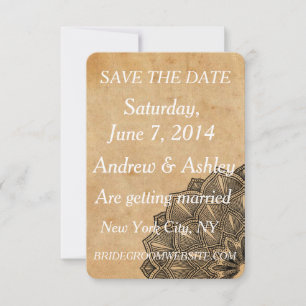 Elegant und rustikaler Vintage-Look Save The Date Einladung