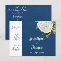 elegant und Vintag dunkelblau Save the Date