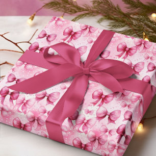 Elegant und Whimsical Pink Coquette Buben Geschenkpapier