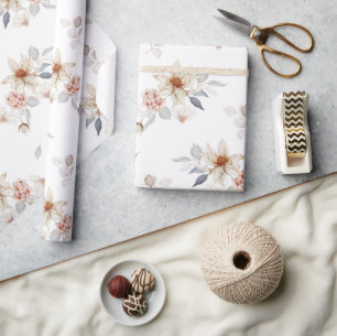 Elegant und zeitlos, floral geschenkpapier