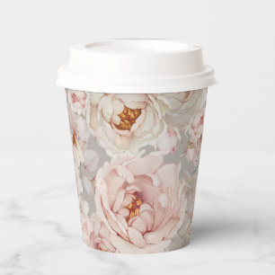 Elegant und zeitlos, floral pappbecher
