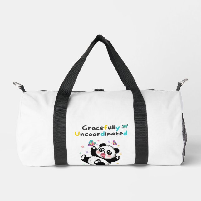 Elegant unkoordinierter süßer Panda Duffle Bag (Vorderseite)