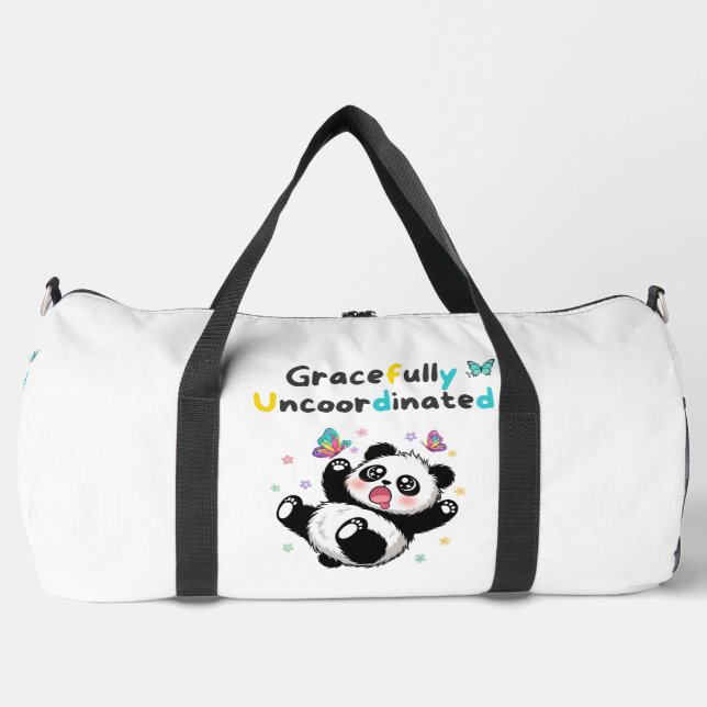 Elegant unkoordinierter süßer Panda Duffle Bag (Vorderseite)