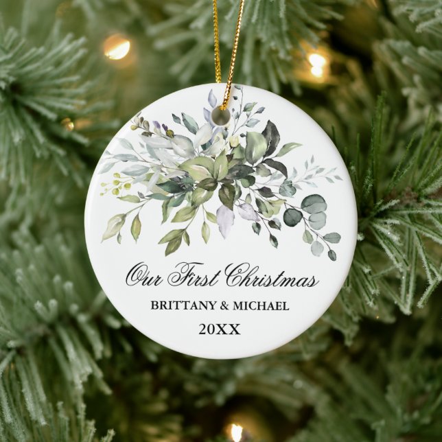 Elegant Unser erstes Weihnachtsgebirge Keramik Ornament (Baum)