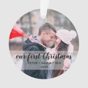 Elegant unser erstes Weihnachtspaar Foto Brauch Ornament