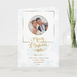 Elegant unsere ersten Weihnachten als Herr. & Mrs. Karte