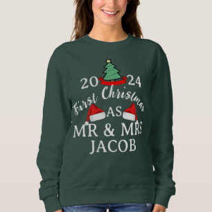 Elegant Unsere ersten Weihnachten als Mr. und Mrs. Sweatshirt