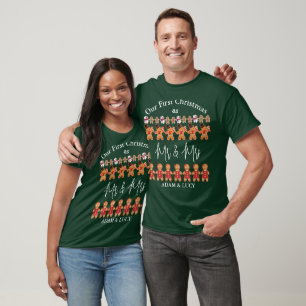 Elegant Unsere ersten Weihnachten Mr. und Mrs. T-Shirt
