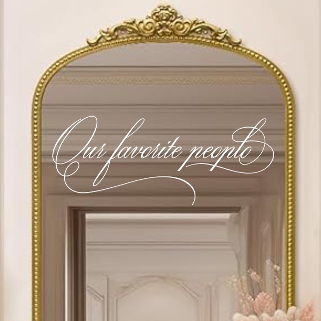 Elegant unsere Lieblings-Leute Hochzeit Mirror Dec Fensteraufkleber (Von Creator hochgeladen)