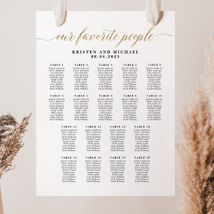 Elegant Unsere Lieblings-Sitzordnung für 18 Tische Poster