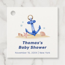Elegant unter Sea Nautical Anchor Boy Baby Shower Geschenkanhänger
