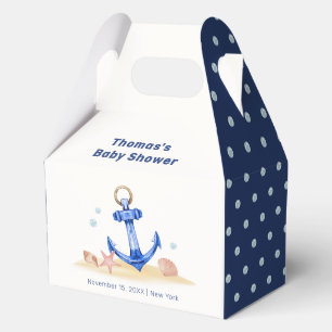 Elegant unter Sea Nautical Anchor Boy Baby Shower Geschenkschachtel