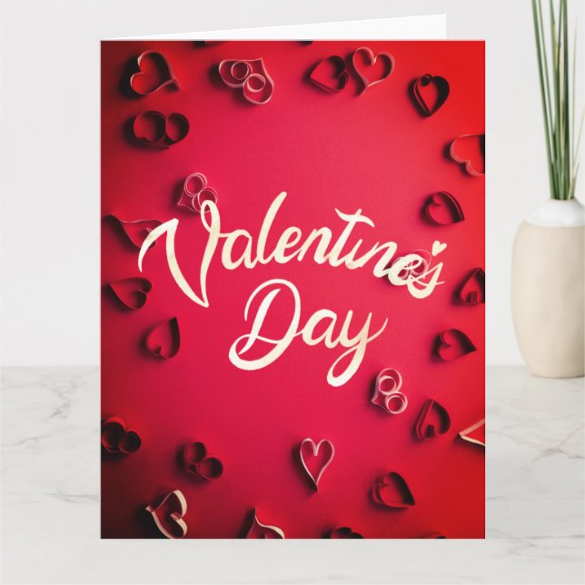 ELEGANT VALENTINE'S DAY CARD KARTE (Vorderseite)