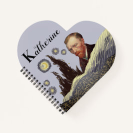 ELEGANT VanGogh editable Katherine name Notizbuch