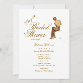 Elegant Vargas Pinup Lingerie Brautparty Einladung