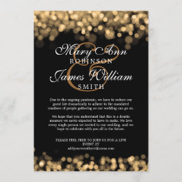 Elegant verändert reduzierte Hochzeitsglanzlichter Einladung