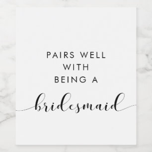 Elegant verbindet sich gut mit dem Leben als Braut Weinetikett