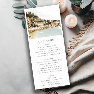 Elegant Verona Adige River Italy Wedding Menu Card Einladung