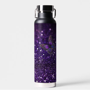 Elegant verzaubern: Der Lila Schmetterling Trinkflasche