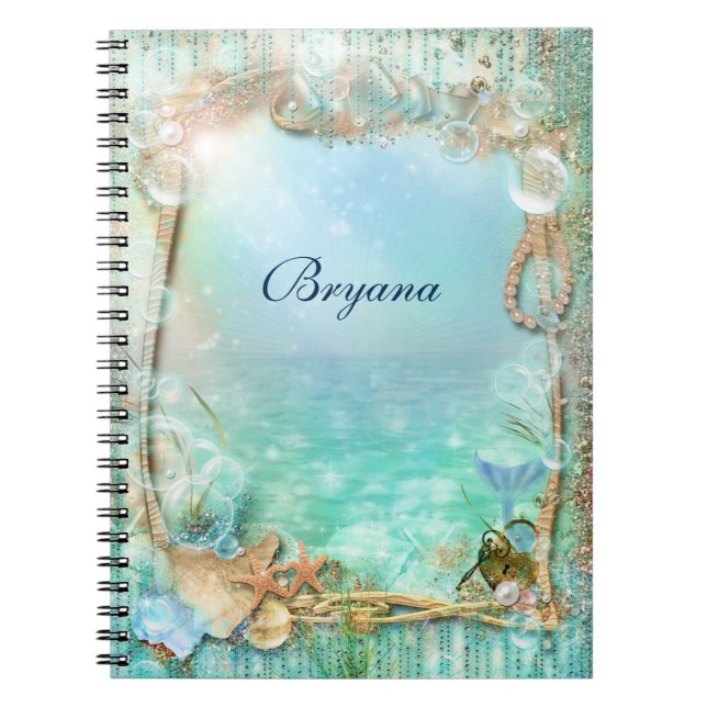 Elegant verzaubert unter dem Sea Notebook Journal Notizblock (Vorderseite)