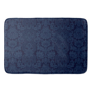 Elegant Verziert Blue Viktorianisch Damask Badematte