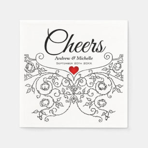 Elegant Verziert Wedding Mr. und Mrs. Personalisie Serviette