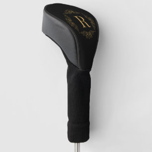 Elegant Verzierte Goldene SF Monogrammiert Golf Headcover