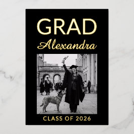 Elegant Veterinary Medicine Graduation Party Folieneinladung