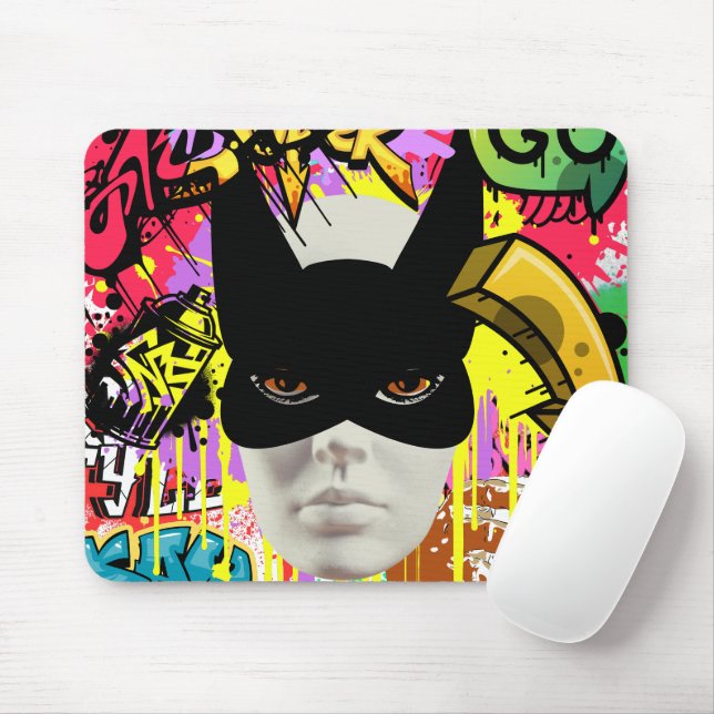 Elegant vibrant urban art Graffiti Spray paint  Mousepad (Mit Mouse)