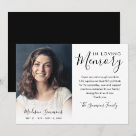 Elegant Vielen Dank Beerdigung Foto Beileid Kummer Dankeskarte