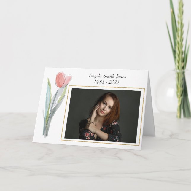 Elegant vielen Dank für Ihr Beileid Karte (Vorderseite)