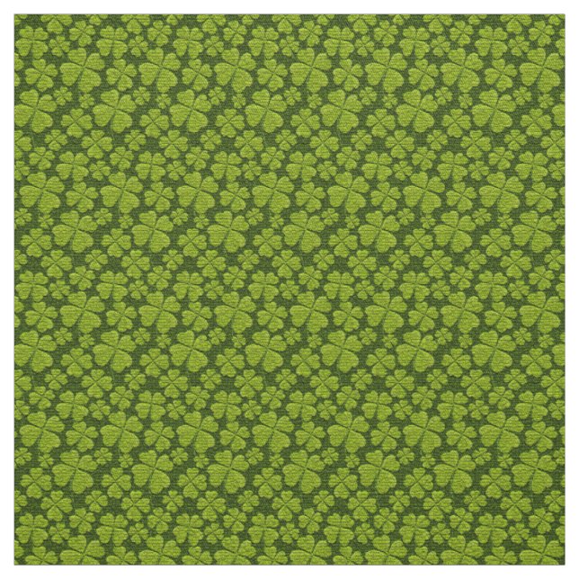 Elegant Vierblättriges Kleeblatt Floral Stoff (Muster)