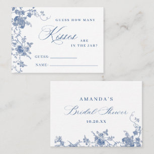 Elegant Viktorianisch Blue Floral Wie viele Game C Visitenkarte