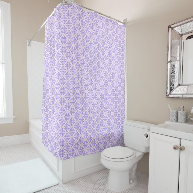 Elegant Viktorianisch Damask Lila Duschvorhang (Beispiel)