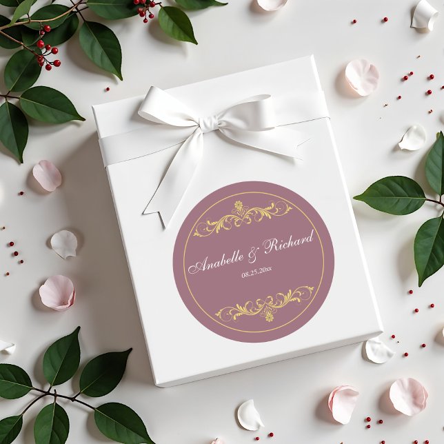 Elegant Viktorianisch Runder Aufkleber (Von Creator hochgeladen)