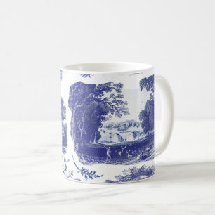 Elegant Vintag Blue English Country Pastoral Kaffeetasse