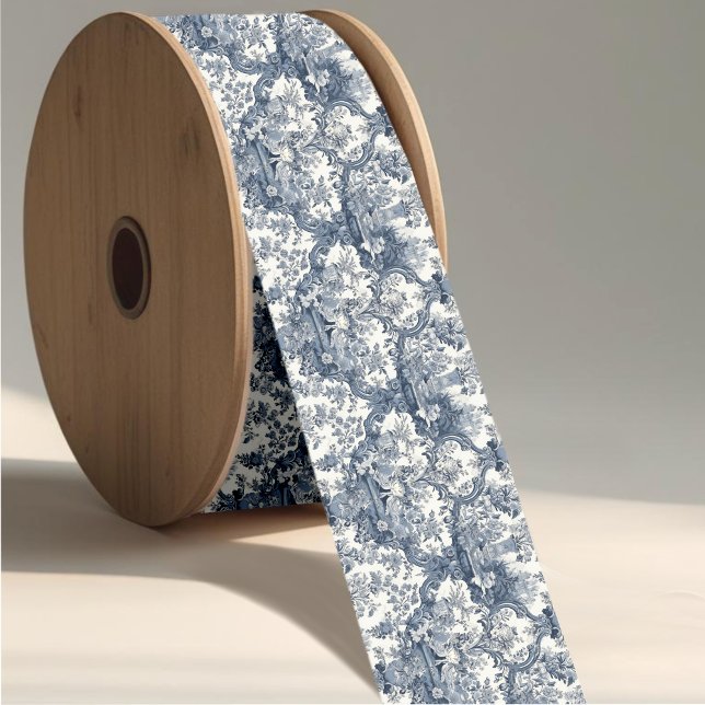 Elegant Vintag Blue Toile de jouy Ripsband (Von Creator hochgeladen)
