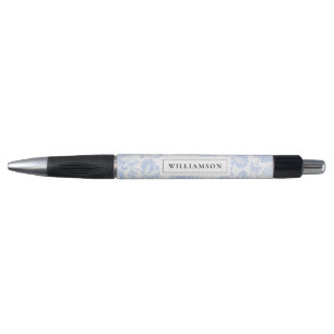 Elegant Vintag Blue Venezianisch Floral Botanical Kugelschreiber