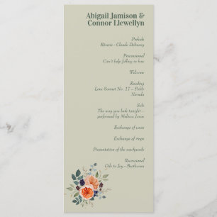 Elegant Vintag Boho Red Orange Gray Programm